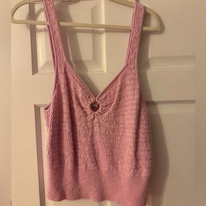 Abercrombie lilac knit keyhole tank